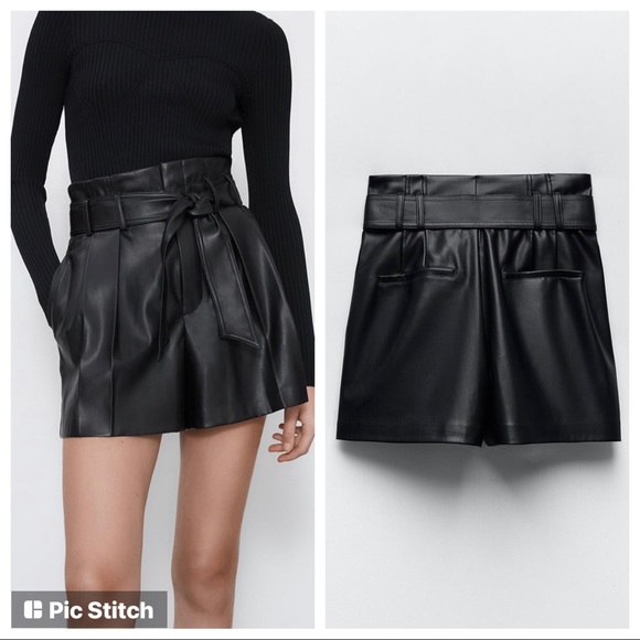 Zara Shorts Zara Faux Leather Shorts Poshmark